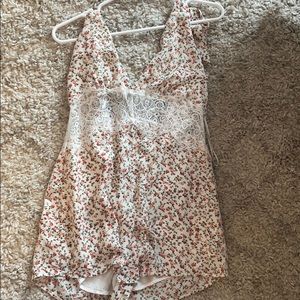 White Floral Romper